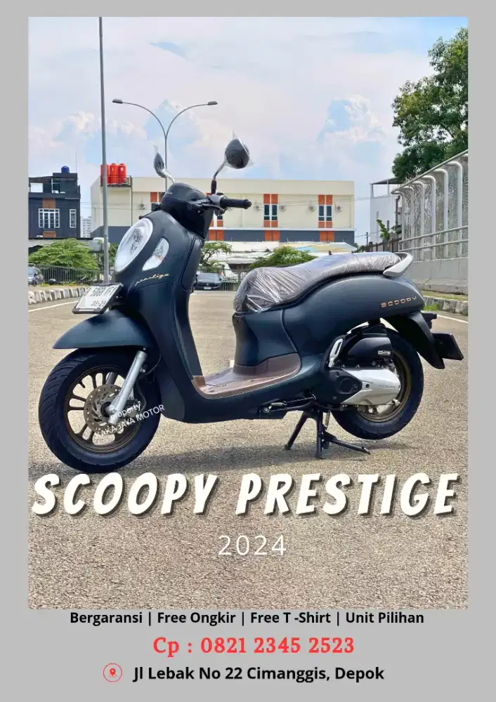 Dikredit SCOOPY PRESTIGE 2024 Nopol Bekasi Kota