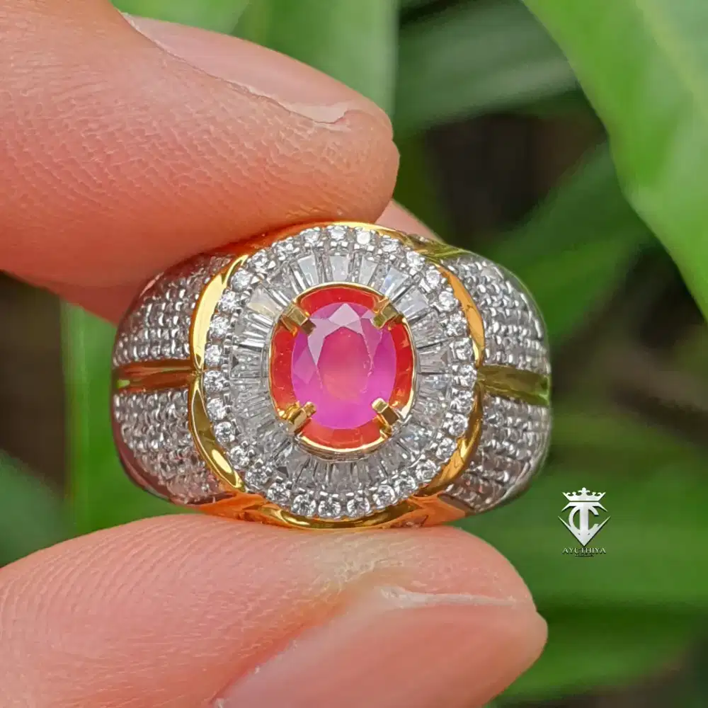 Batu Permata Natural Ruby Burma Myanmar No Heat 0.71 Ct MRI Lab Memo