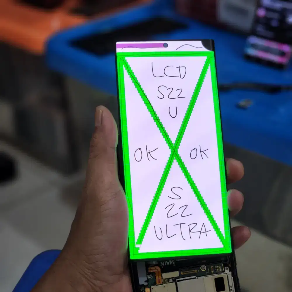 LCD SAMSUNG GALAXY S22 ULTRA ORIGINAL MINUS TOMPEL FUNGSI 100% NORMAL