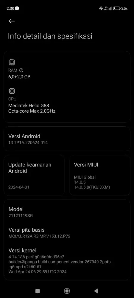 Jual hp  redmi 10