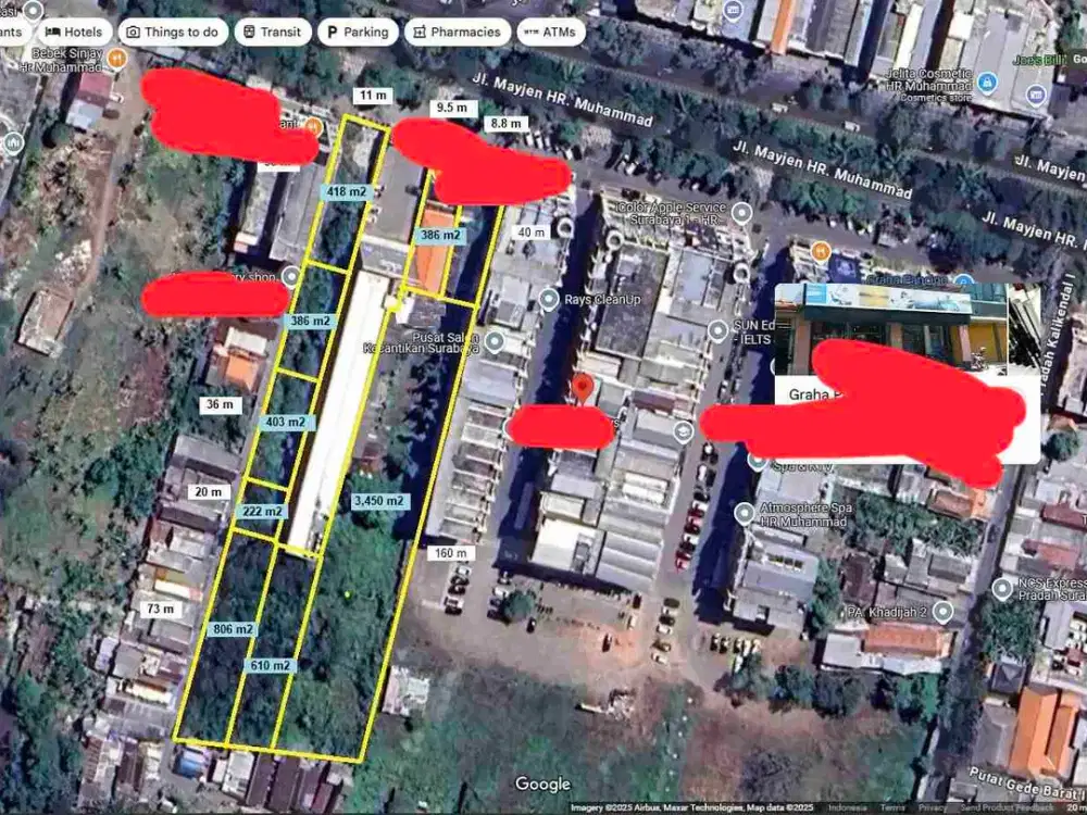Disewakan/Dijual tanah nol Jalan raya Hr Muhammad