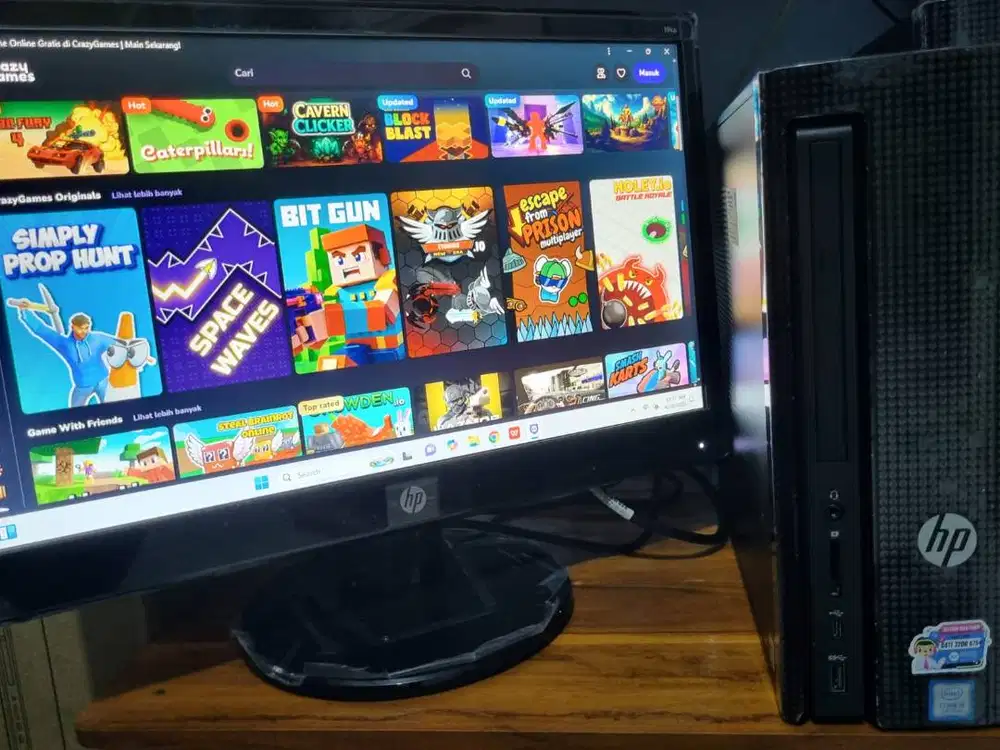 PC Murah HP Slimline Core i5-7400 Quad Core, 4GB, 1TB, 18.5 Inch