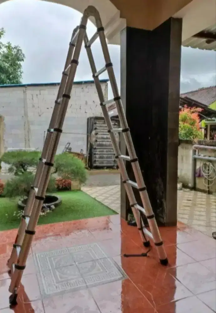 Tangga Teleskopik Portable 3.5 Meter Dua Kaki