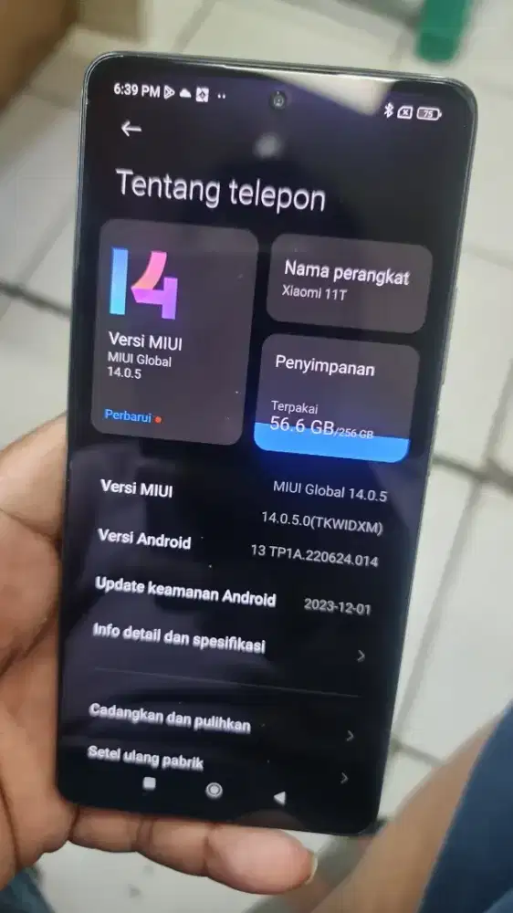 Xiaomi 11T 5G 8,/256 batangan
