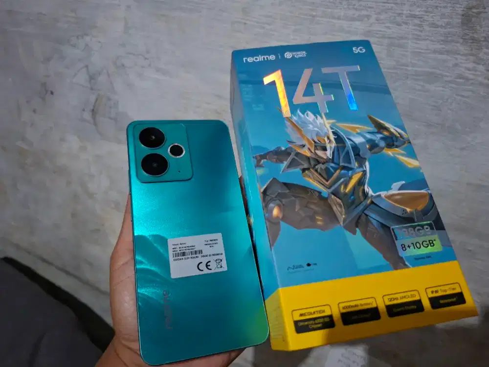 REALME 14T 5G, 8/128GB, Lengkap Mulus, Garansi Panjang.