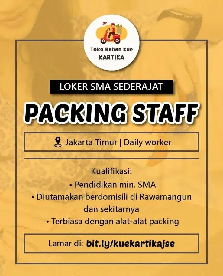 Packing Staff Online Shop