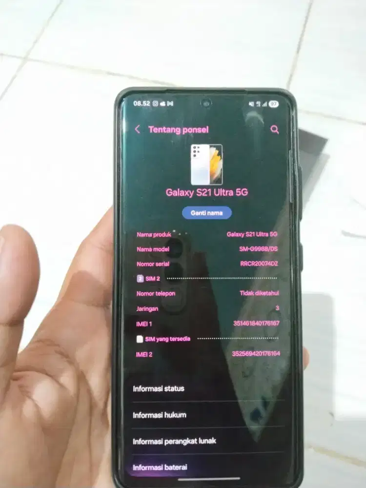 samsung s21 ultra resmi sein 12/256