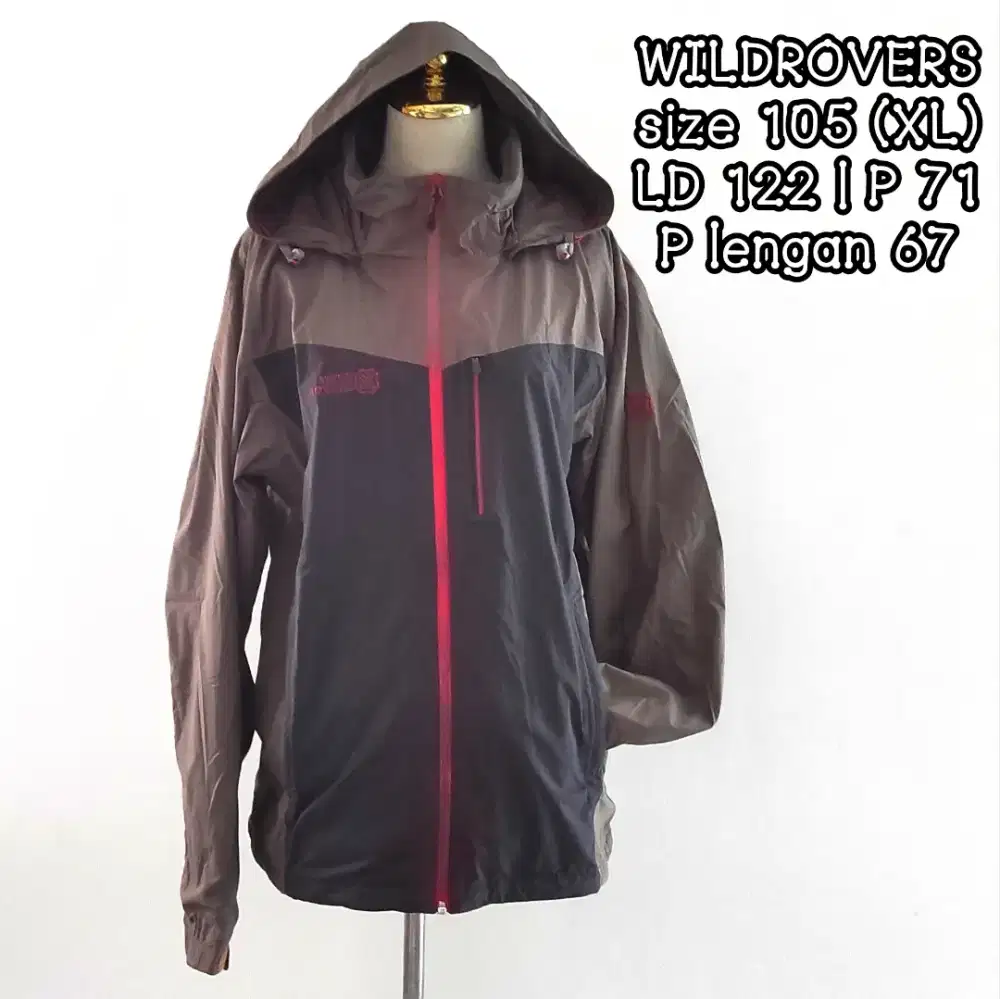 Jaket Outdoor Hiking Gunung WILDROVERS waterproof sz 105 XL, preloved