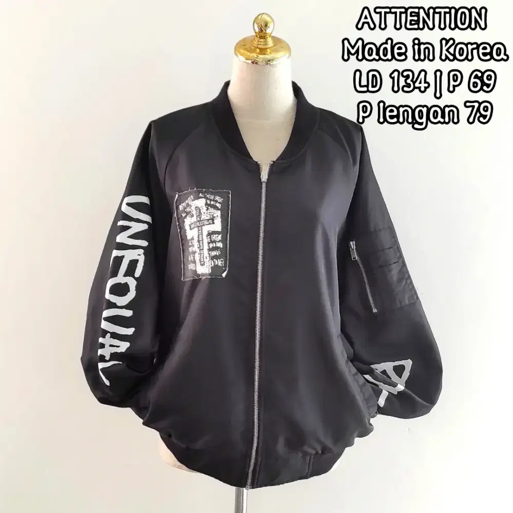 Jaket bomber ATTENTION premium pria size XXL, preloved