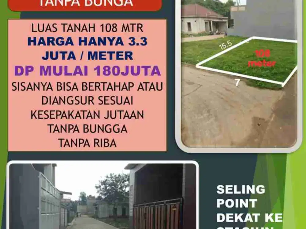 KAVLING DALAM CLUSTER BISA DICICIL