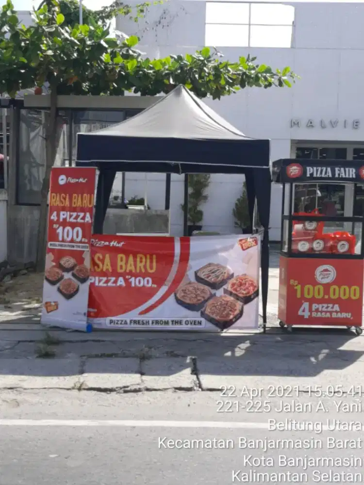 Tenda lipat matic praktis gazebo portable buat jualan