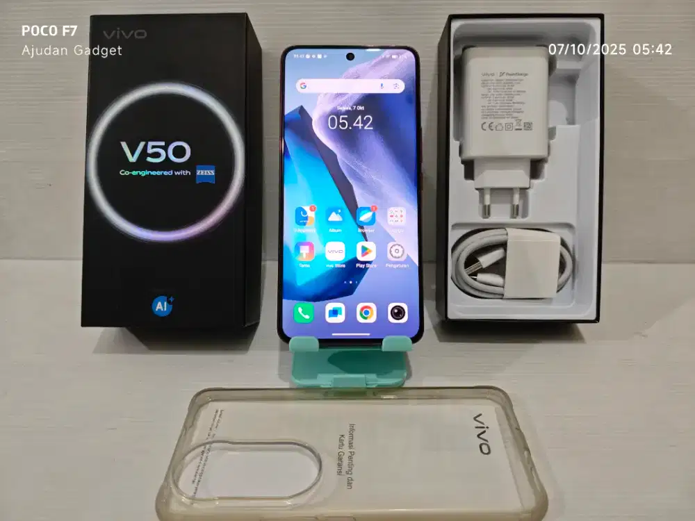 Vivo V50 5G 12+12/256 Gb Likenew 99% Resmi ON 15 April 2026 bs TT/BT.