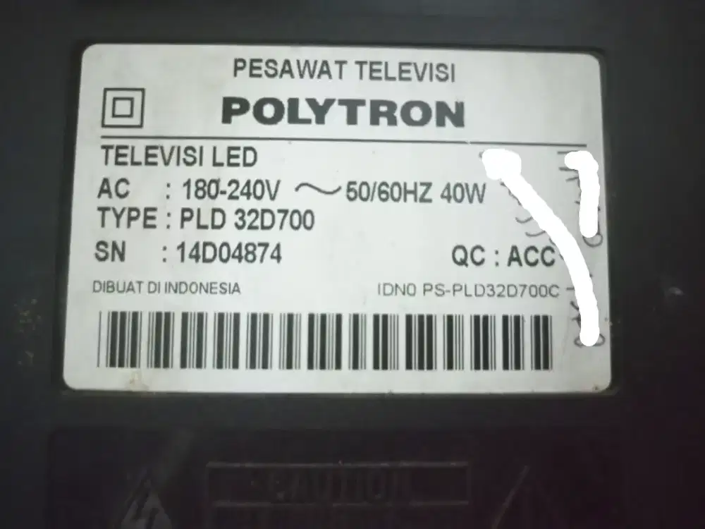 Tv Polytron bekas pakai