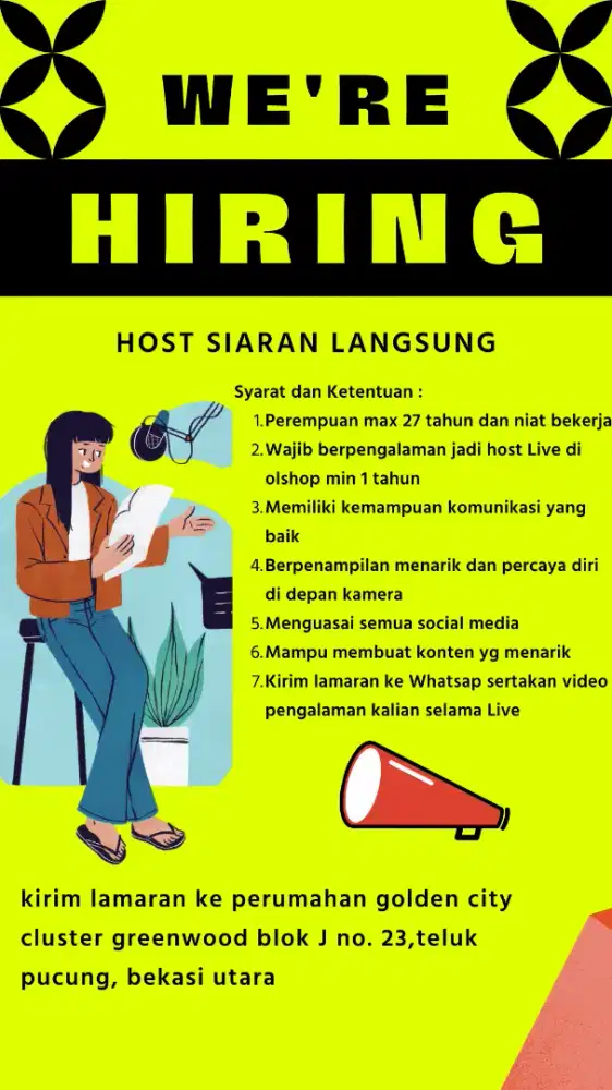 LOWONGAN HOST LIVE