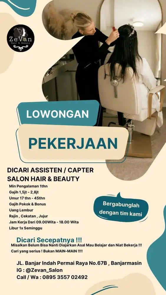 Lowongan Salon Kecantikan