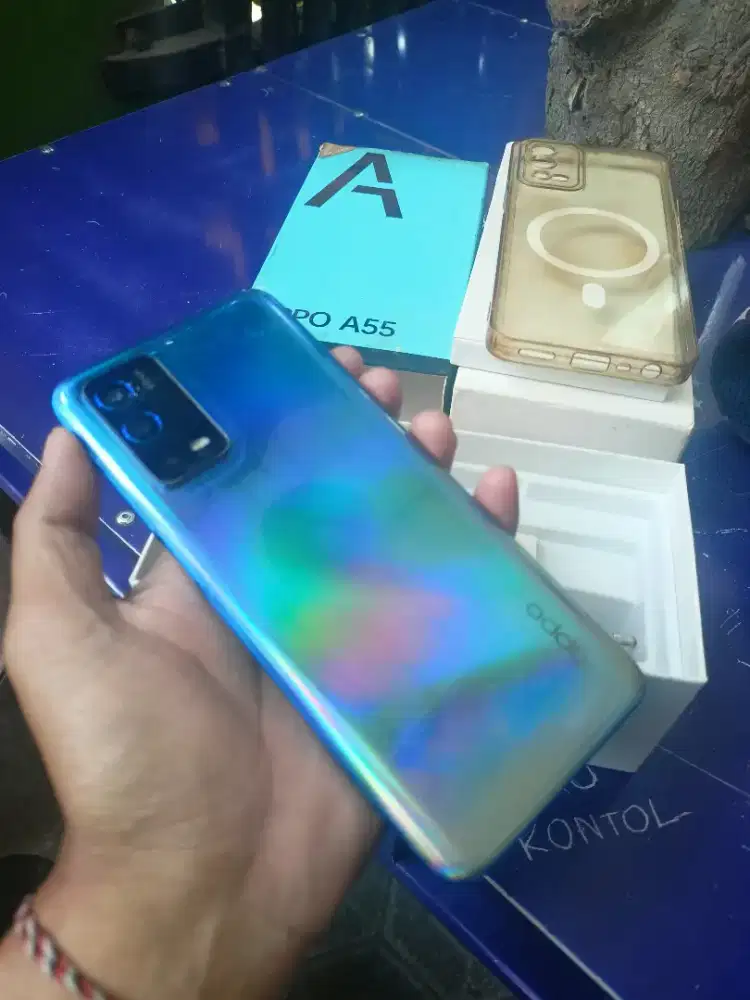 Oppo a55 4/64 gb fullset no minus jual harga pas net gan.