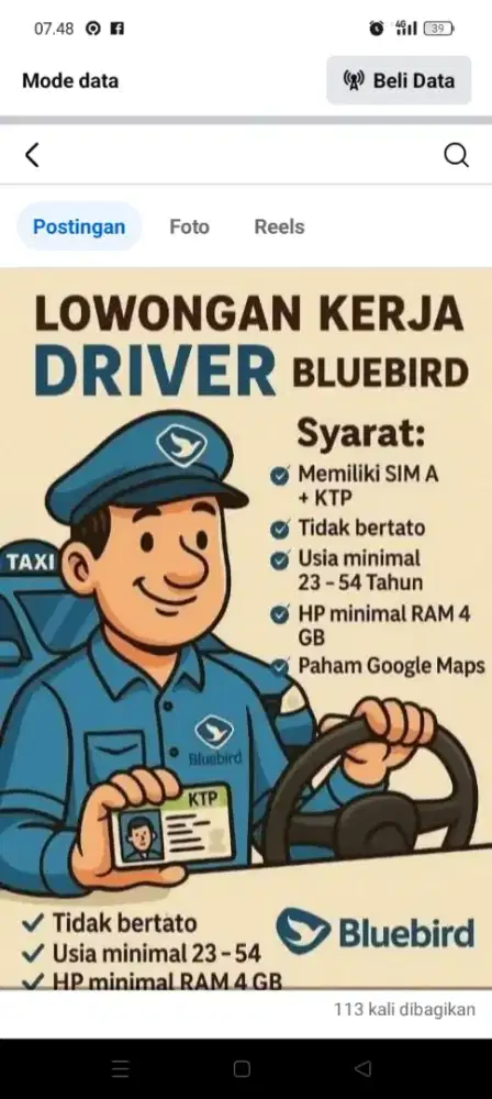 Lowongan kerja driver