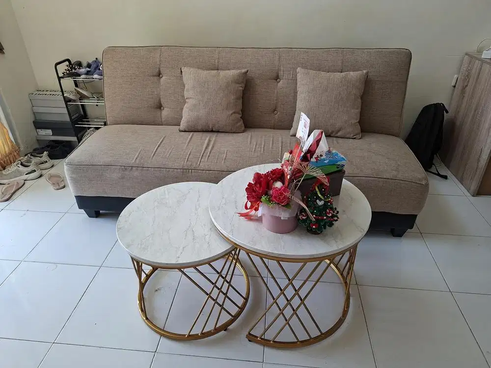 Sofa Bed + Meja Tamu 2 in 1