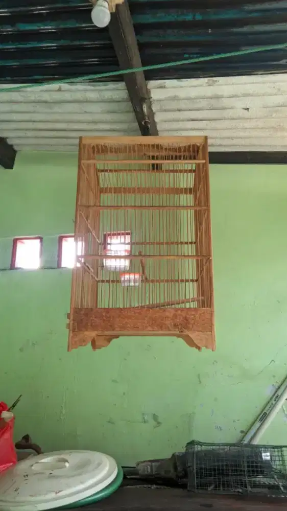 Kandang burung model kayu