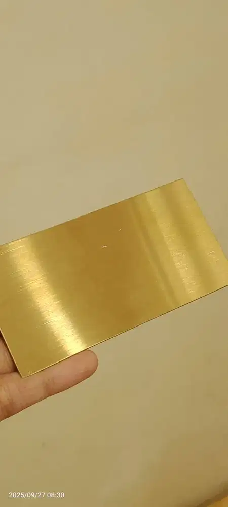 Plat Stainless Steel Warna Gold Potongan 0.8 mm 0,8 mm Custom - Hairli