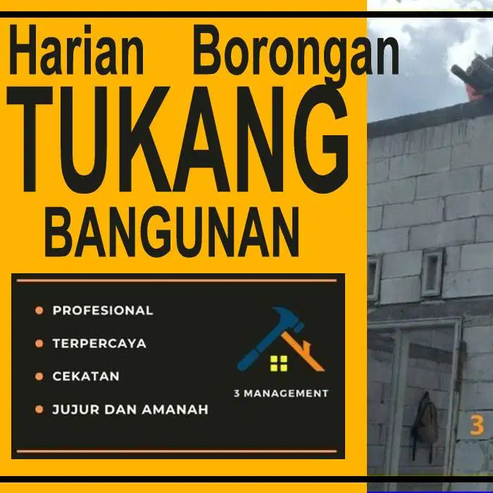 TUKANG bangunan Panggilan BORONGAN HARIAN Cat Talang Keramik Plafond