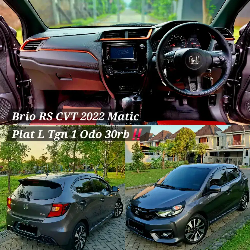 [KM 30rb] Brio RS CVT 2022 Matic Like New!