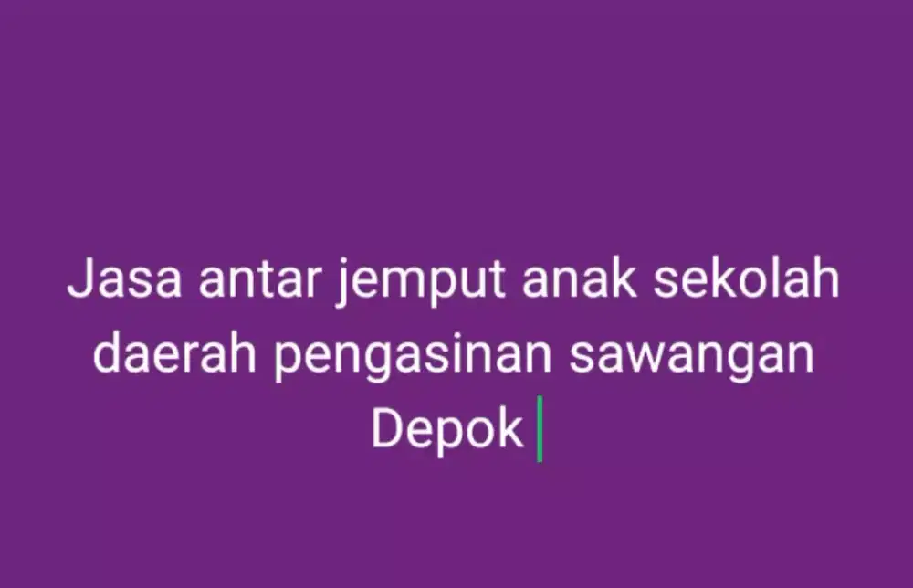 Jasa antar jemput anak sekolah