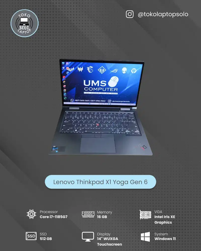 LENOVO THINKPAD X1 YOGA G6 INTEL CORE i7-1165G7 16/512GB WUXGA TOUCH