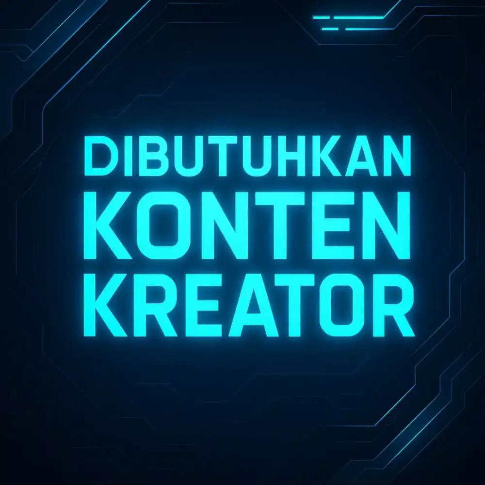 Dibutuhkan konten kreator kerja di rumah masing masing