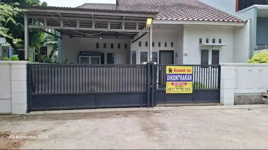 DISEWAKAN RUMAH TINGGAL DEKAT KOTA WISATA CIBUBUR