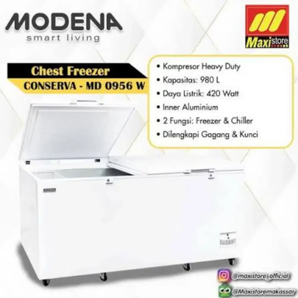 Freezer modena bekas kondisi bagus