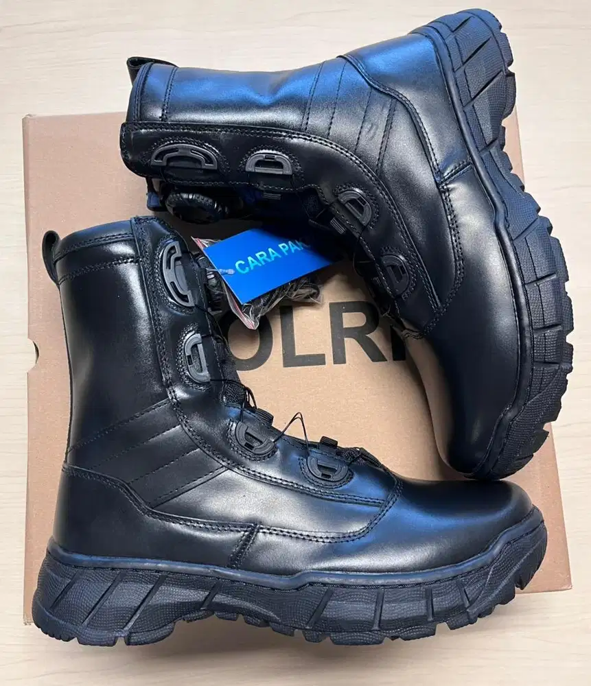 Sepatu pdl polri jatah tali putar