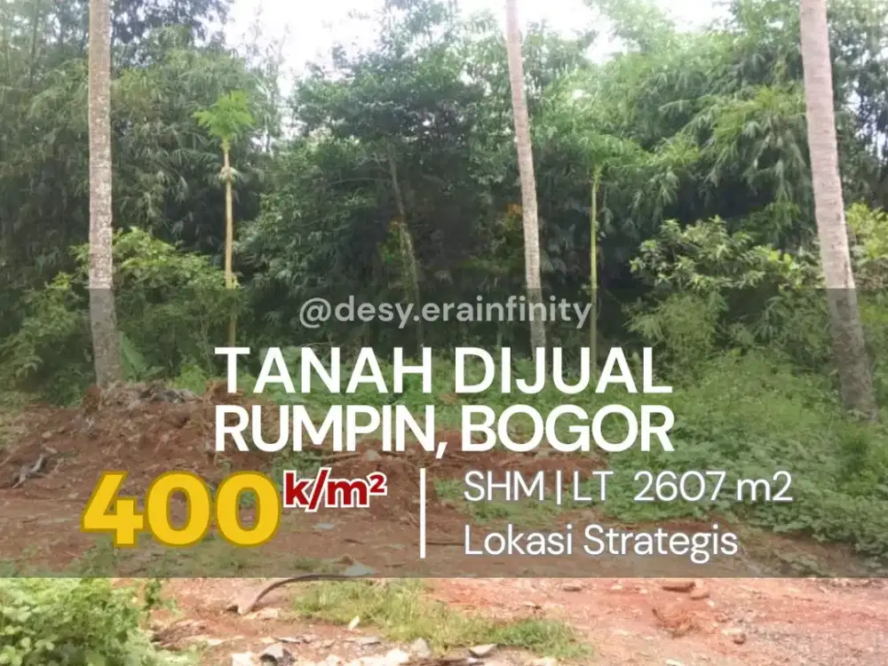 Dijual Tanah di Tanah di Rumpin, Bogor