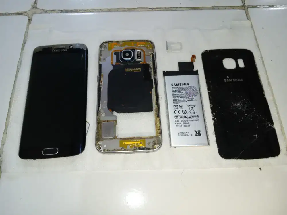 LCD Samsung S6 Edge Normal Copotan Original (Tinggal Pasang Mesin)