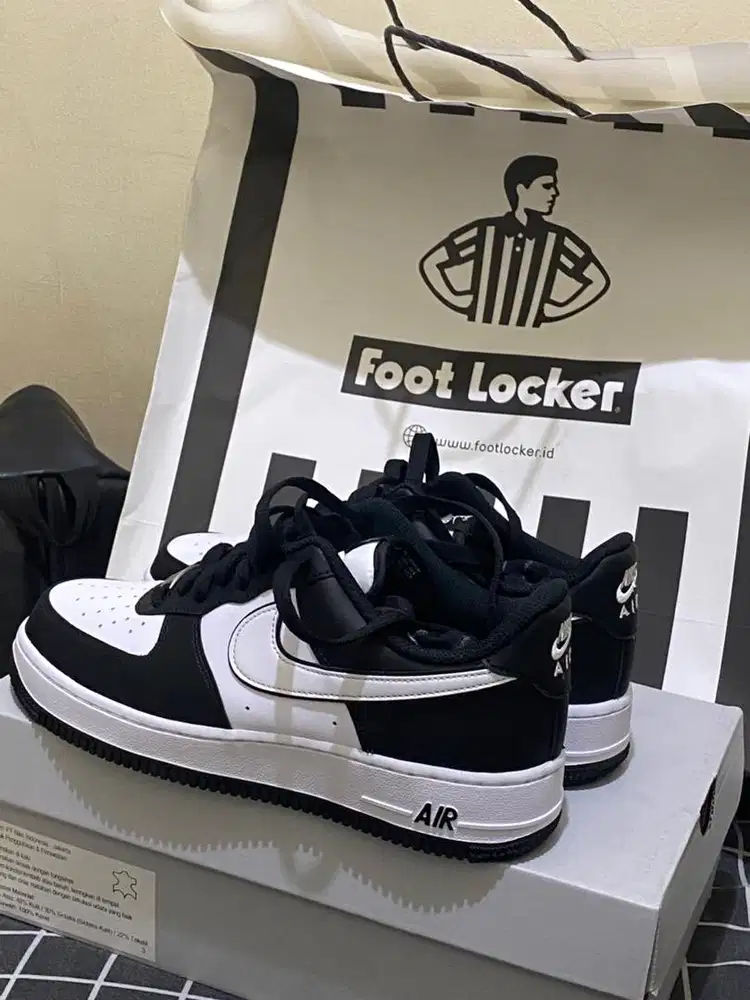 Sepatu nike air AF 1 low black men panda