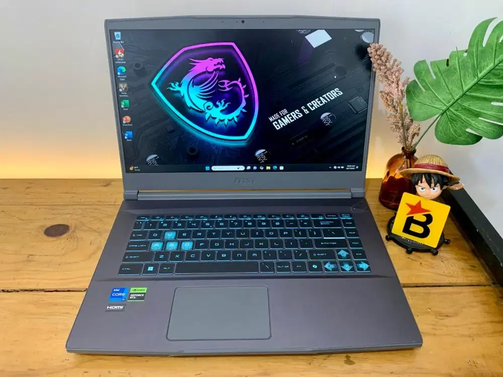 Laptop Gaming MSI Thin 15 Core i7 Gen12 RAM 16 GB RTX 3050 Siap Kerja