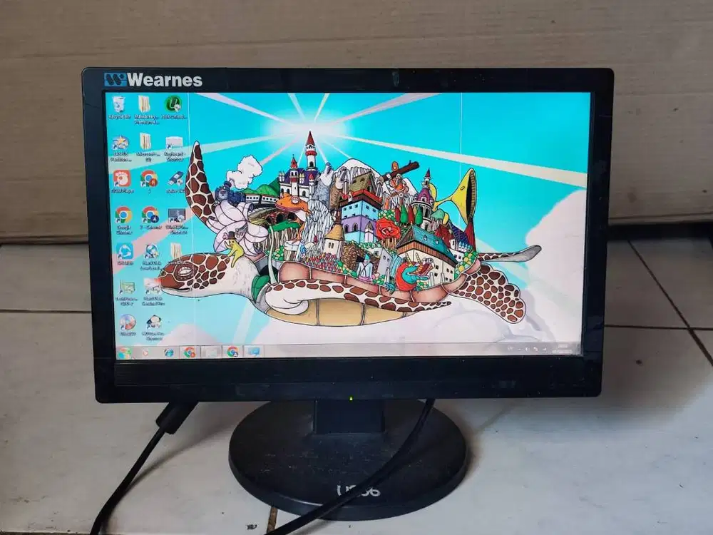 monitor 16 inc minus garis normal di pake sehari hari