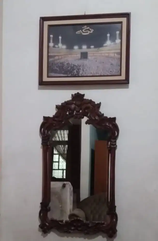 Cermin+Meja Rias Jati + Bingkai foto