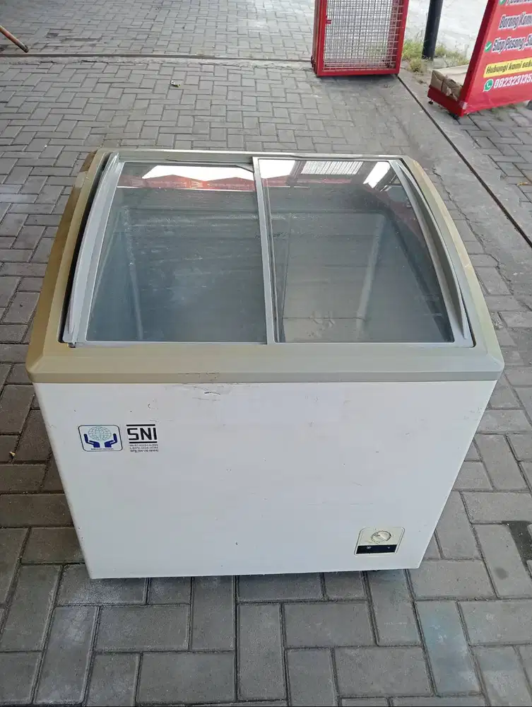 Freezer sleding kaca minimarket RSA 213L