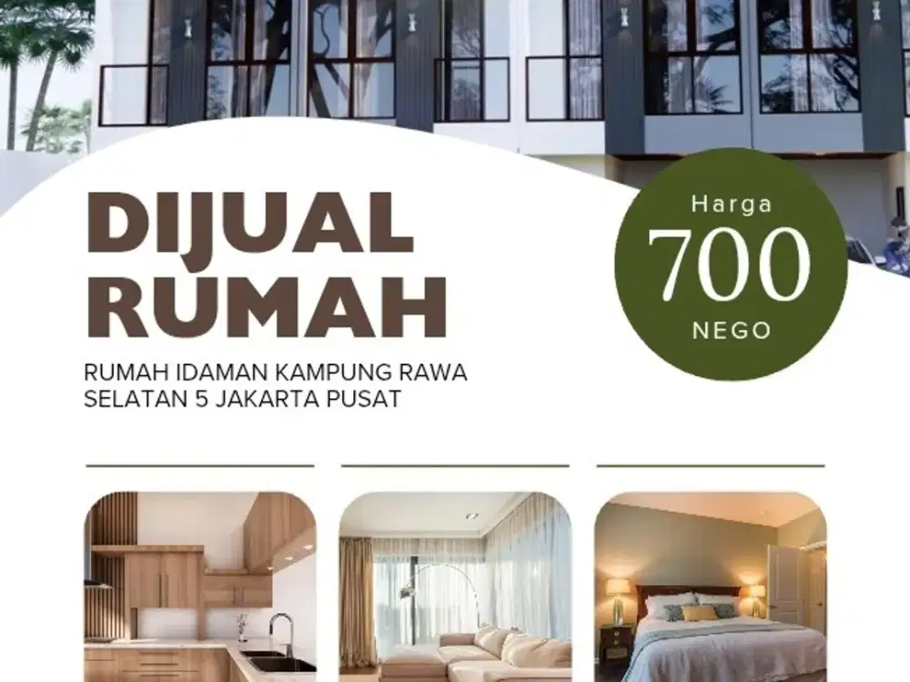 Di Jual Rumah Mewah Idaman Kaum Muda SHM Rawa Selatan 5 Jakarta pusat