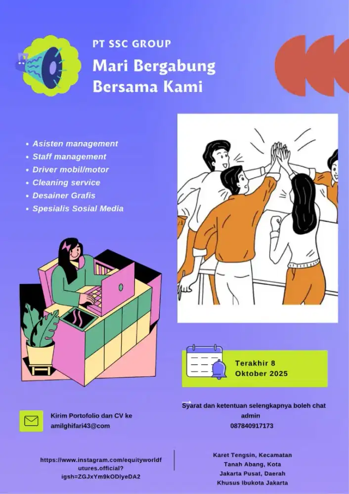Lowongan pekerjaan bagi siapa saja