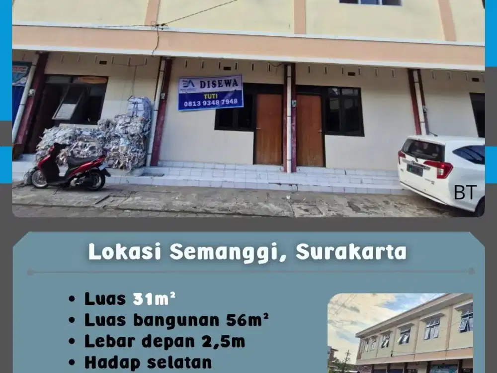 Disewakan Ruko Semanggi Surakarta