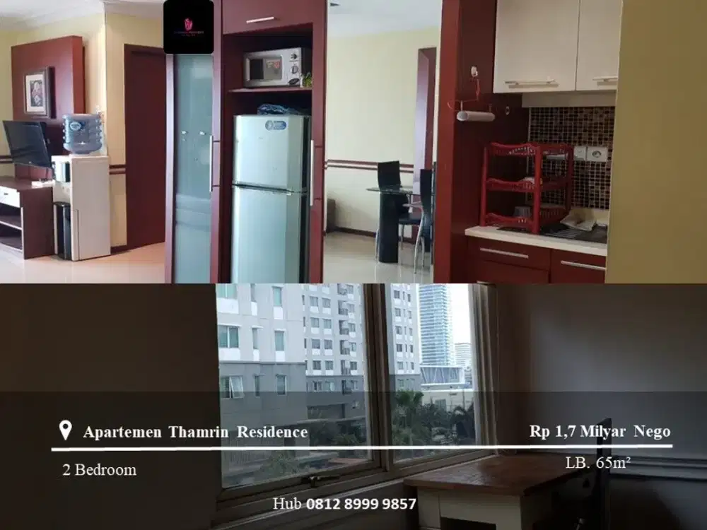 Dijual Dan Disewakan Apartement Thamrin Residence Low Floor 2BR Full Furnished