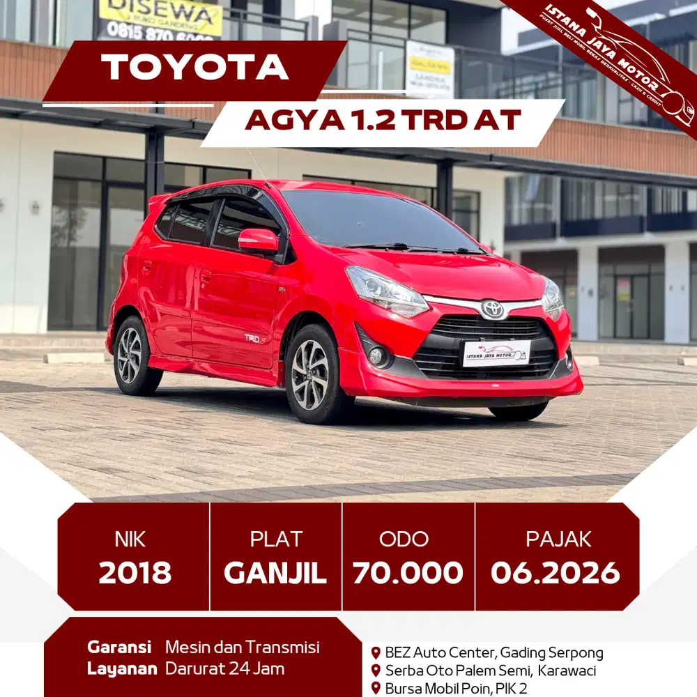 Toyota Agya 2018 Bensin