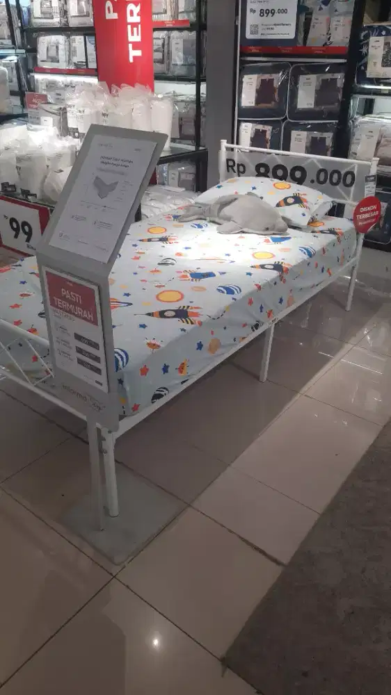 LARSON METAL BED 100 WHITE