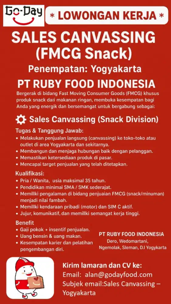 Dicari Sales Motoris - Yogyakarta