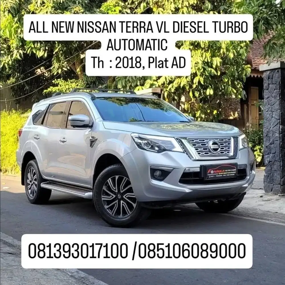 NISSAN TERRA VL DIESEL TURBO  AUTOMATIC 
Tahun : 2018 , plat AD