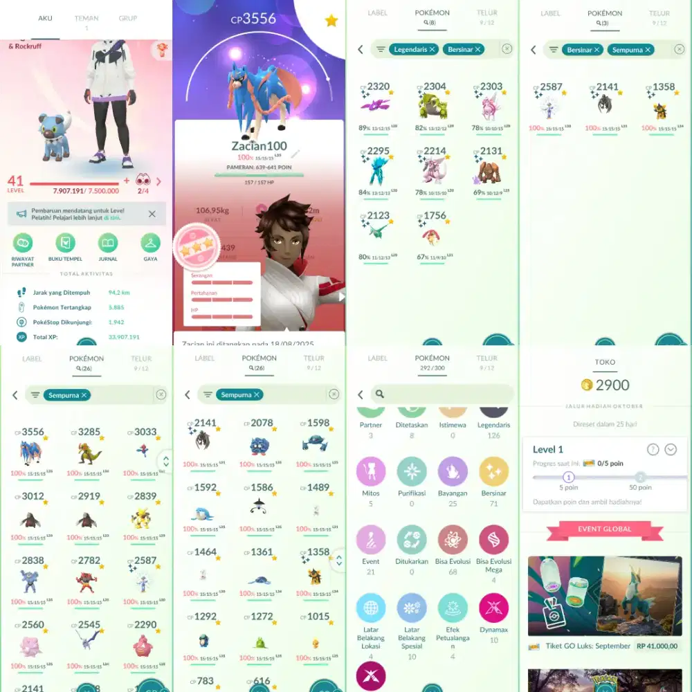 Akun pokemon go lv 41 rockruff