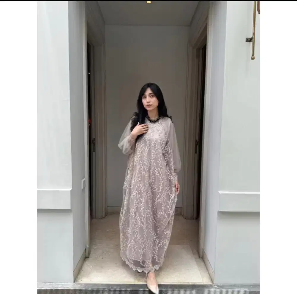AUTUMN LABELS DRESS KONDANGAN RAYA NORA SERIES BEIGE