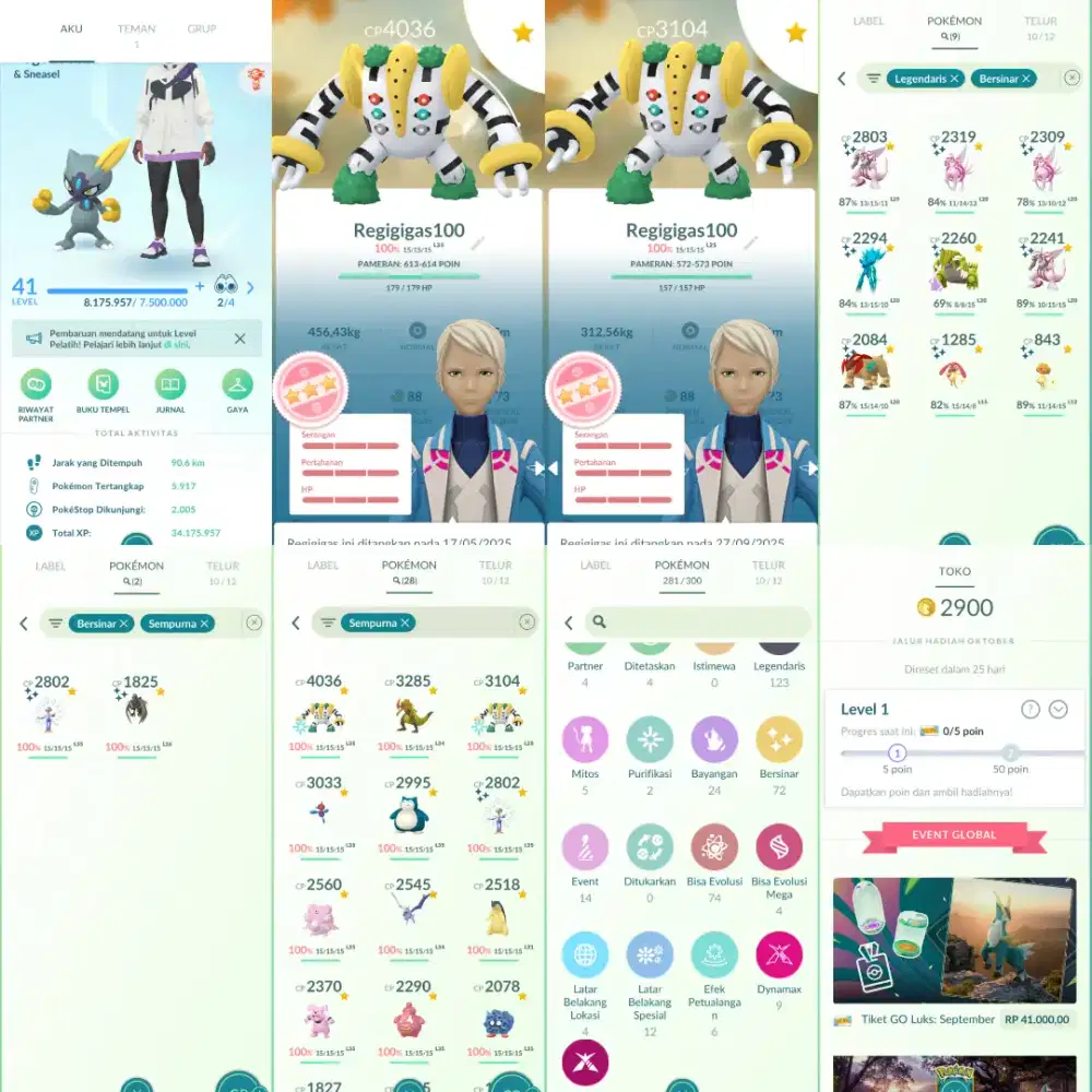 Akun pokemon go lv 41 sneasel